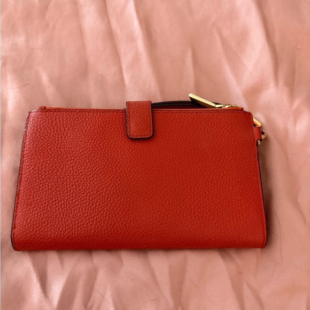 Michael Kors Vibrant Red Leather Clutch - Picture 5 of 10
